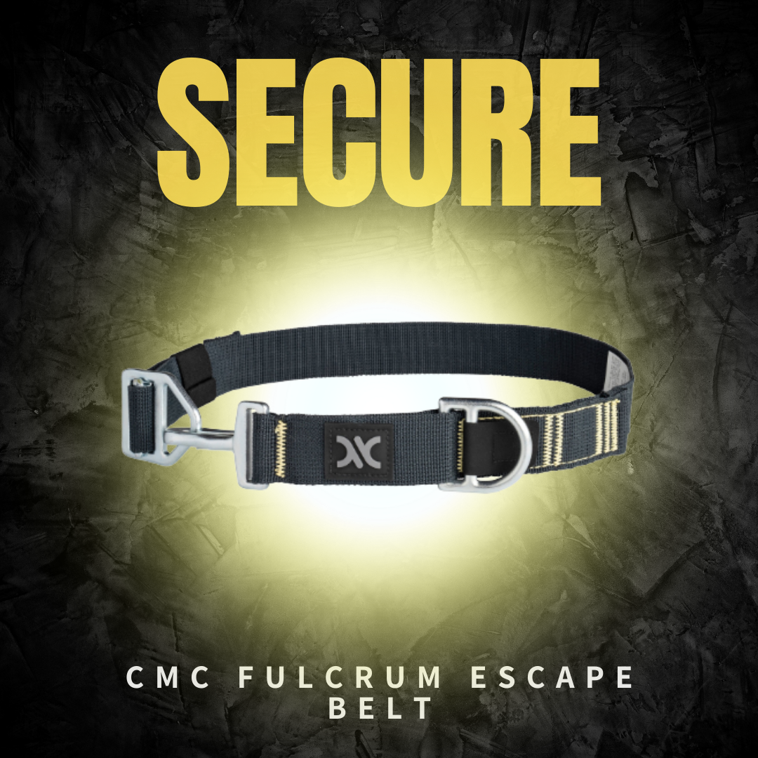 CMC Fulcrum Escape Belt fire escape belt with Kevlar web and steel hardware