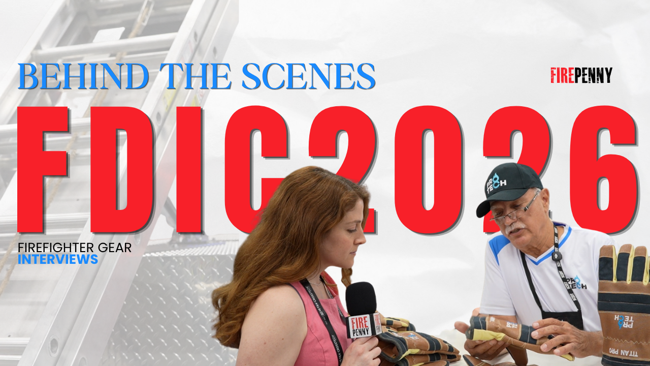 firepenny interviews firefighter gear brands about their products at FDIC International 2026. 