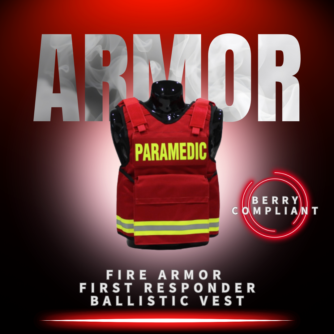 fire armor first responder ballistic vest berry compliant solf by firepenny for paramedics and ems
