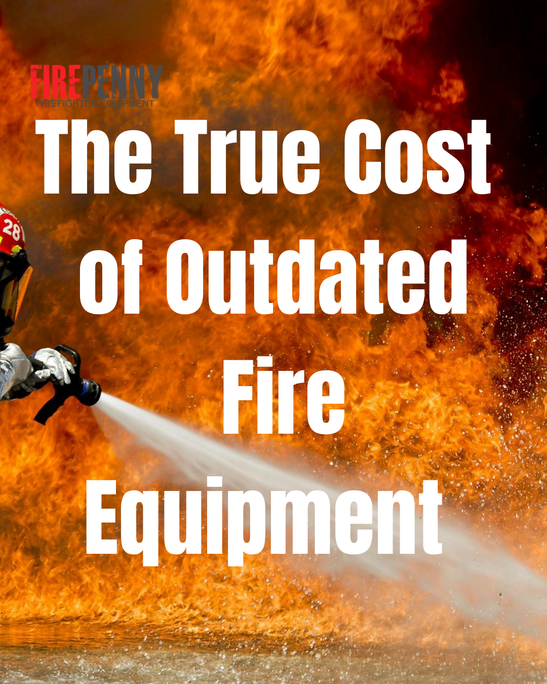 Comparison of old, damaged firefighter gear beside new NFPA-compliant equipment — highlighting replacement cost and safety