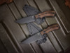 R.E.D Fixed Black Combo Serrated Green Micarta