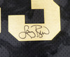 Boston Celtics Larry Bird Autographed Black Mitchell & Ness Gold Toile Swingman Jersey Size XL Beckett BAS Stock #177716