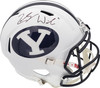 Zach Wilson Autographed BYU Cougars White Full Size Replica Speed Helmet Beckett BAS Stock #191105