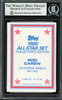 Rod Carew Autographed 1986 Topps All Star Set Card #16 California Angels Beckett BAS Stock #193252