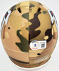 Kyle Pitts Autographed Atlanta Falcons Camo Speed Mini Helmet Beckett BAS QR Stock #194401