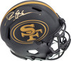 Deion Sanders Autographed San Francisco 49ers Eclipse Black Full Size Authentic Speed Helmet Beckett BAS QR Stock #194867