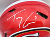 Trey Lance Autographed San Francisco 49ers Flash Red Full Size Authentic Speed Helmet Beckett BAS QR Stock #197091