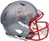 Eddie George Autographed Ohio State Buckeyes Flash Silver Full Size Authentic Speed Helmet "Heisman 1995" Beckett BAS QR Stock #197133