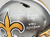 Alvin Kamara Autographed New Orleans Saints Flash Silver Full Size Authentic Speed Helmet "6 TDs 12-25-2020" Beckett BAS QR Stock #197146