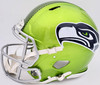 Kam Chancellor Autographed Seattle Seahawks Flash Green Full Size Authentic Speed Helmet "SB Champs" MCS Holo Stock #197182