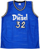 Orlando Magic Shaquille Shaq O'Neal Autographed Blue Jersey The Diesel Beckett BAS Stock #202310