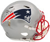 Tom Brady Autographed New England Patriots Silver Full Size Authentic Speed Helmet Fanatics Holo Stock #202345