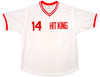 Cincinnati Reds Pete Rose Autographed White Jersey JSA Stock #202354