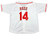 Cincinnati Reds Pete Rose Autographed White Jersey PR Holo Stock #202356