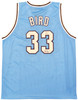 Indiana State Sycamores Larry Bird Autographed Baby Blue Jersey Beckett BAS Stock #203449