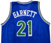 Minnesota Timberwolves Kevin Garnett Autographed Blue Jersey Beckett BAS QR Stock #203549