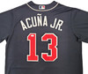 Atlanta Braves Ronald Acuna Jr. Autographed Blue Nike Jersey Size L JSA Stock #205683