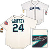 Seattle Mariners Ken Griffey Jr. Autographed White Nike Cooperstown Edition Jersey HOF Patch Size L Beckett BAS QR Stock #206023