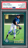 Ichiro Suzuki Autographed 2001 Topps Rookie Card #726 Seattle Mariners Auto Grade Mint 9 PSA/DNA Stock #207428