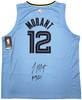 Memphis Grizzlies Ja Morant Autographed Light Blue Fanatics Jersey Size XL "ROY 20" JSA Stock #207962