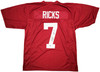 Alabama Crimson Tide Eli Ricks Autographed Red Jersey Beckett BAS Witness Stock #209473
