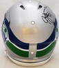 Steve Largent & Jim Zorn Autographed Seattle Seahawks Silver Throwback (1983-2001) Full Size Authentic Speed Helmet "TD Seahawks!" MCS Holo Stock #210450