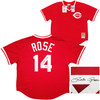 Cincinnati Reds Pete Rose Autographed Red Authentic Mitchell & Ness Cooperstown Authentic Collection Jersey Size XL "4256" Beckett BAS Witness Stock #210824