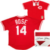 Cincinnati Reds Pete Rose Autographed Red Authentic Mitchell & Ness Cooperstown Authentic Collection Jersey Size L "4256" Beckett BAS Witness Stock #210827