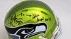 Steve Largent & Jim Zorn Autographed Seattle Seahawks Flash Green Speed Mini Helmet MCS Holo Stock #211062