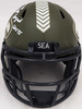 Steve Largent & Jim Zorn Autographed Seattle Seahawks Camo Speed Mini Helmet Salute To Service MCS Holo Stock #211063