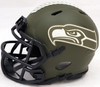 Steve Largent & Jim Zorn Autographed Seattle Seahawks Camo Speed Mini Helmet Salute To Service MCS Holo Stock #211063