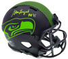 Steve Largent Autographed Seattle Seahawks Eclipse Black Speed Mini Helmet "HOF 95" MCS Holo Stock #211068
