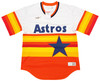 Houston Astros Nolan Ryan Autographed White & Orange/Yellow Stripes Nike Cooperstown Authentic Collection Jersey Size L Beckett BAS QR Stock #211257