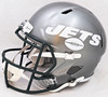 Joe Namath Autographed New York Jets Flash Gray Full Size Replica Speed Helmet Beckett BAS Witness Stock #212597