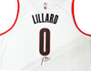 Portland Trailblazers Damian Lillard Autographed White Fanatics Jersey Size XXL Beckett BAS QR Stock #214828