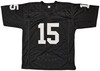 Oakland Raiders Michael Crabtree Autographed Black Jersey Beckett BAS Witness Stock #215669