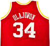 Houston Rockets Hakeem Olajuwon Autographed Red Jersey The Dream JSA Stock #215698