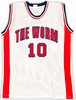 Detroit Pistons Dennis Rodman Autographed White Jersey JSA Stock #215730