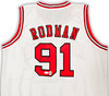 Chicago Bulls Dennis Rodman Autographed White Jersey JSA Stock #215737