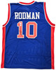 Detroit Pistons Dennis Rodman Autographed Blue Jersey JSA Stock #215741