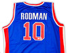 Detroit Pistons Dennis Rodman Autographed Blue Jersey JSA Stock #215742