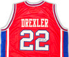 Houston Cougars Clyde Drexler Autographed Red Jersey JSA Stock #215764