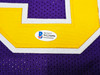 LSU Tigers Shaquille Shaq O'Neal Autographed Purple Jersey Beckett BAS Witness Stock #215767