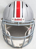 Emeka Egbuka Autographed Ohio State Buckeyes Silver Full Size Replica Speed Helmet Beckett BAS Witness Stock #216621