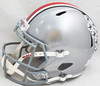 Emeka Egbuka Autographed Ohio State Buckeyes Silver Full Size Replica Speed Helmet Beckett BAS Witness Stock #216621