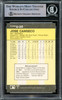 Jose Canseco Autographed 1986 Fleer Update Rookie Card #U-20 Oakland A's "86 AL ROY" Beckett BAS Stock #216697
