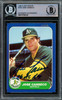 Jose Canseco Autographed 1986 Fleer Update Rookie Card #U-20 Oakland A's "86 AL ROY" Beckett BAS Stock #216697