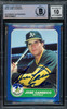 Jose Canseco Autographed 1986 Fleer Update Rookie Card #U-20 Oakland A's Auto Grade Gem Mint 10 "86 AL ROY" Beckett BAS Stock #216705