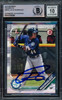 Julio Rodriguez Autographed 2019 1st Bowman Prospects Rookie Card #BP-33 Seattle Mariners Auto Grade Gem Mint 10 Beckett BAS Stock #216707