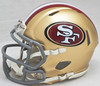 Fred Warner Autographed San Francisco 49ers Gold Speed Mini Helmet Beckett BAS Witness Stock #216804